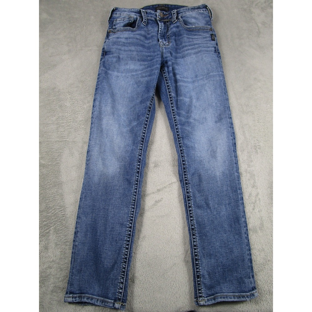 Silver Jeans Womens 29 Blue‎ Denim Eddie Straight Modern Pockets